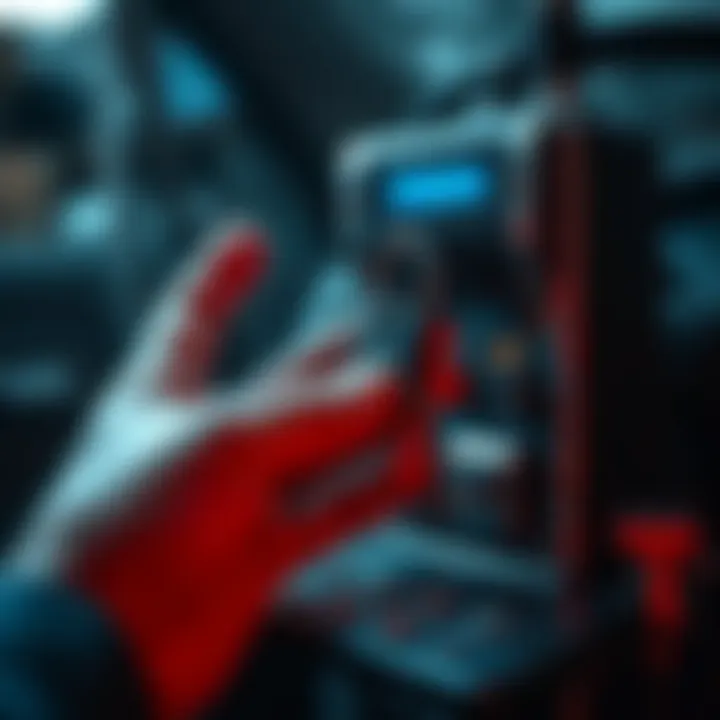 Key Duplication Technology A sophisticated key duplication machine in action