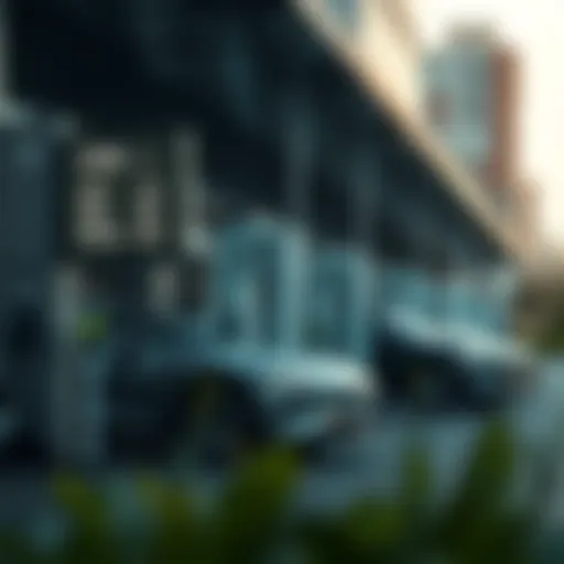 Charging station in urban setting