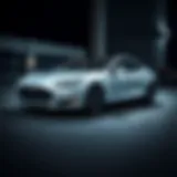 Elegant exterior of the Tesla Model S P100D showcasing its sleek design