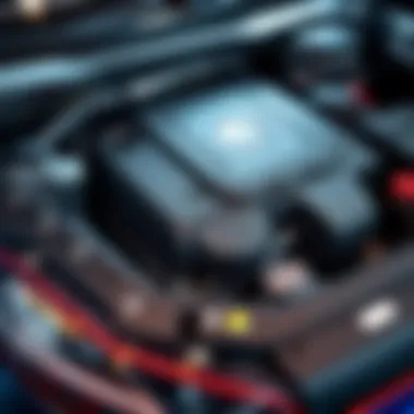 Close-up of the engine compartment of a VW GTI