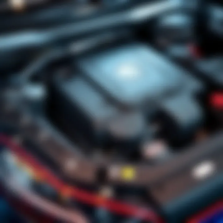 Close-up of the engine compartment of a VW GTI