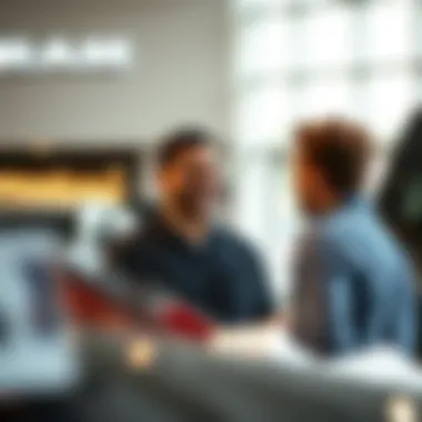 Satisfied customer finalizing a purchase at a RAM dealership in Venice