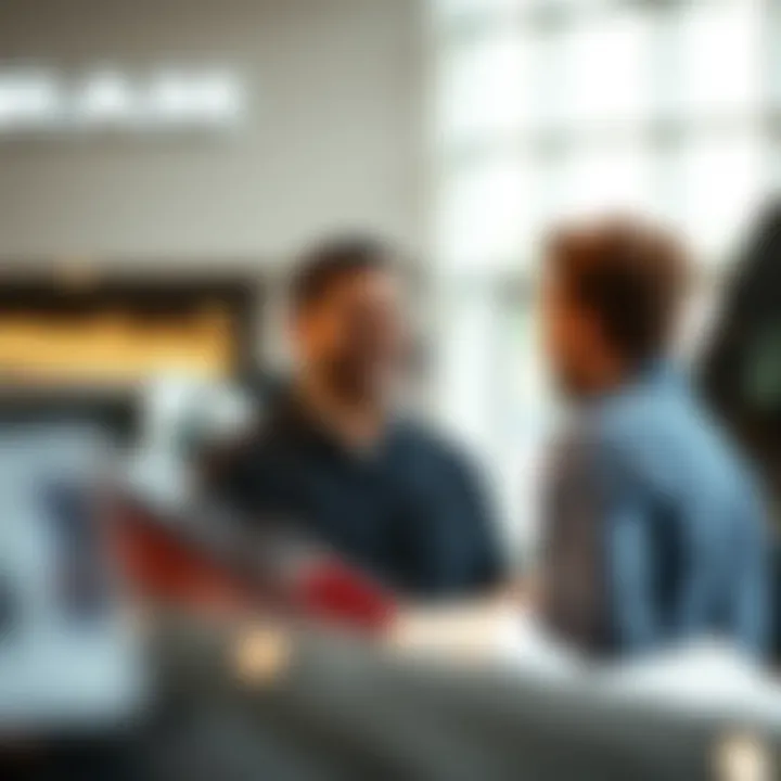 Satisfied customer finalizing a purchase at a RAM dealership in Venice