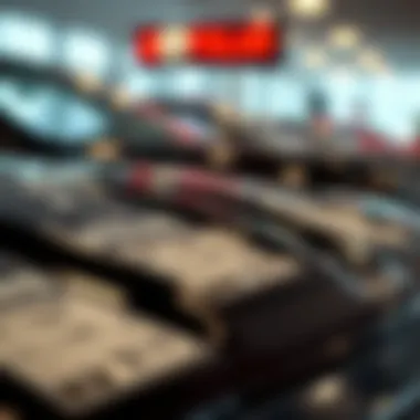 Close-up of pricing stickers on RAM vehicles displayed at a dealership