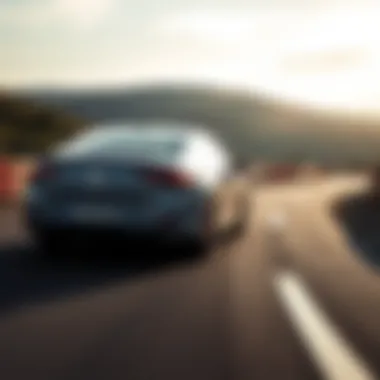 Experience the Dynamics of Volkswagen Coup Dynamic driving shot of a Volkswagen coupé on a winding road