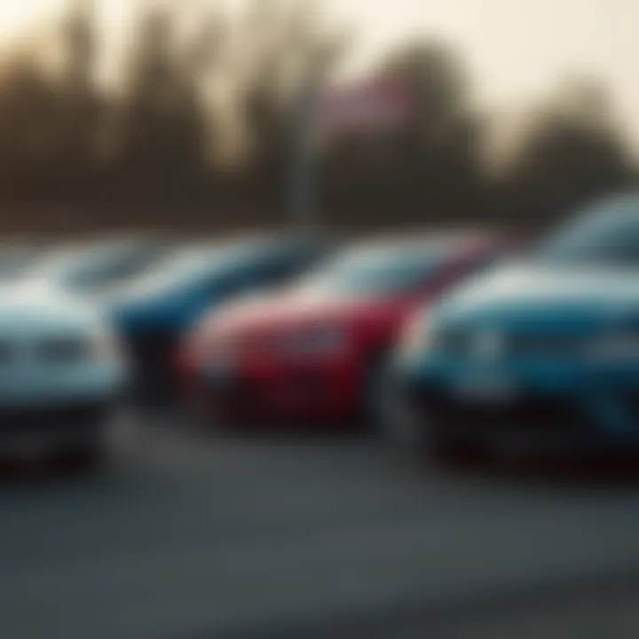 Volkswagen coupé models lined up for comparison